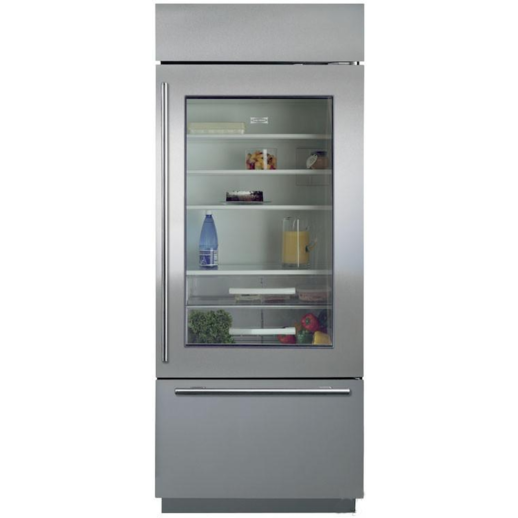 SubZero BI30UG 16.8 Cu. Ft. Bottom Freezer Refrigerator with Glass